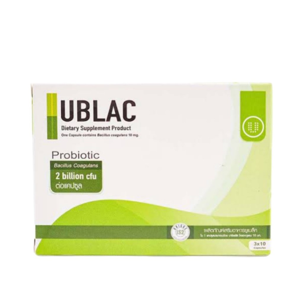 UBLAC Probiotic Bacillus Coagulans ยูแบล็ค (1 กล่อง 30 แคปซูล)