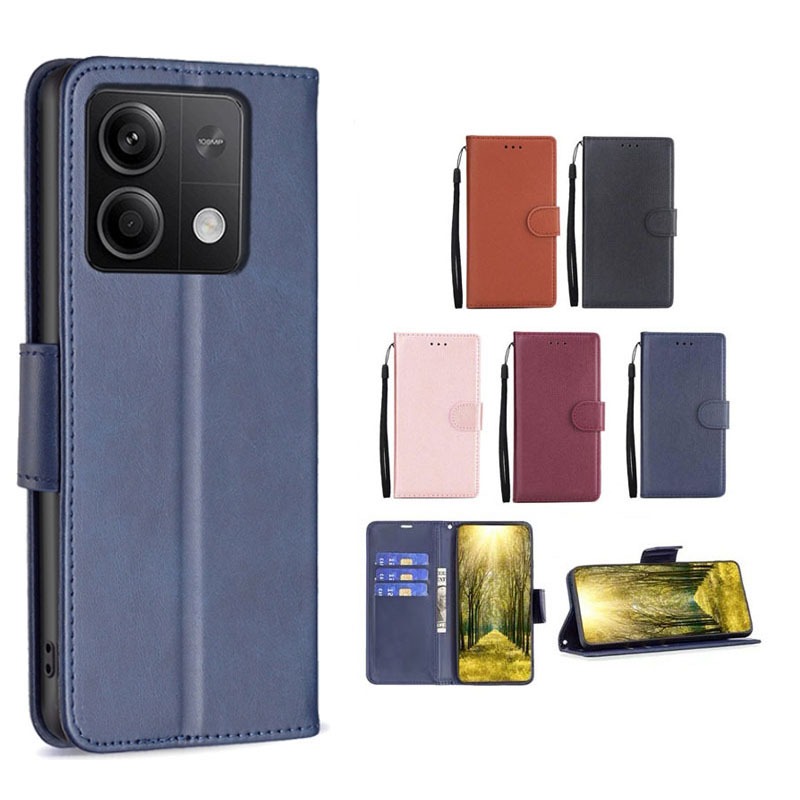 เคสฝาพับ ล็อค แถมสาย สำหรับ Redmi Note13 Note13Pro / Poco M6Pro Note14Pro / Poco X7 Note15Pro / M8Pro เคสมีแม่เหล็ก Boss