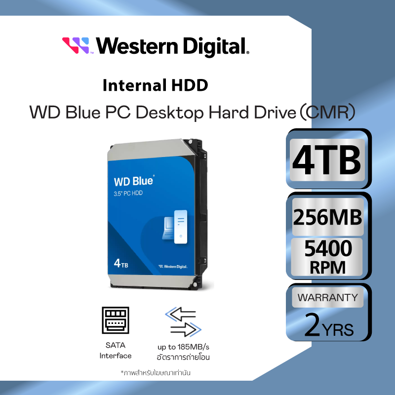 Western Digital INT 4 TB Internal Hard Drive ฮาร์ดดิสก์PC 4 TB HDD 3.5