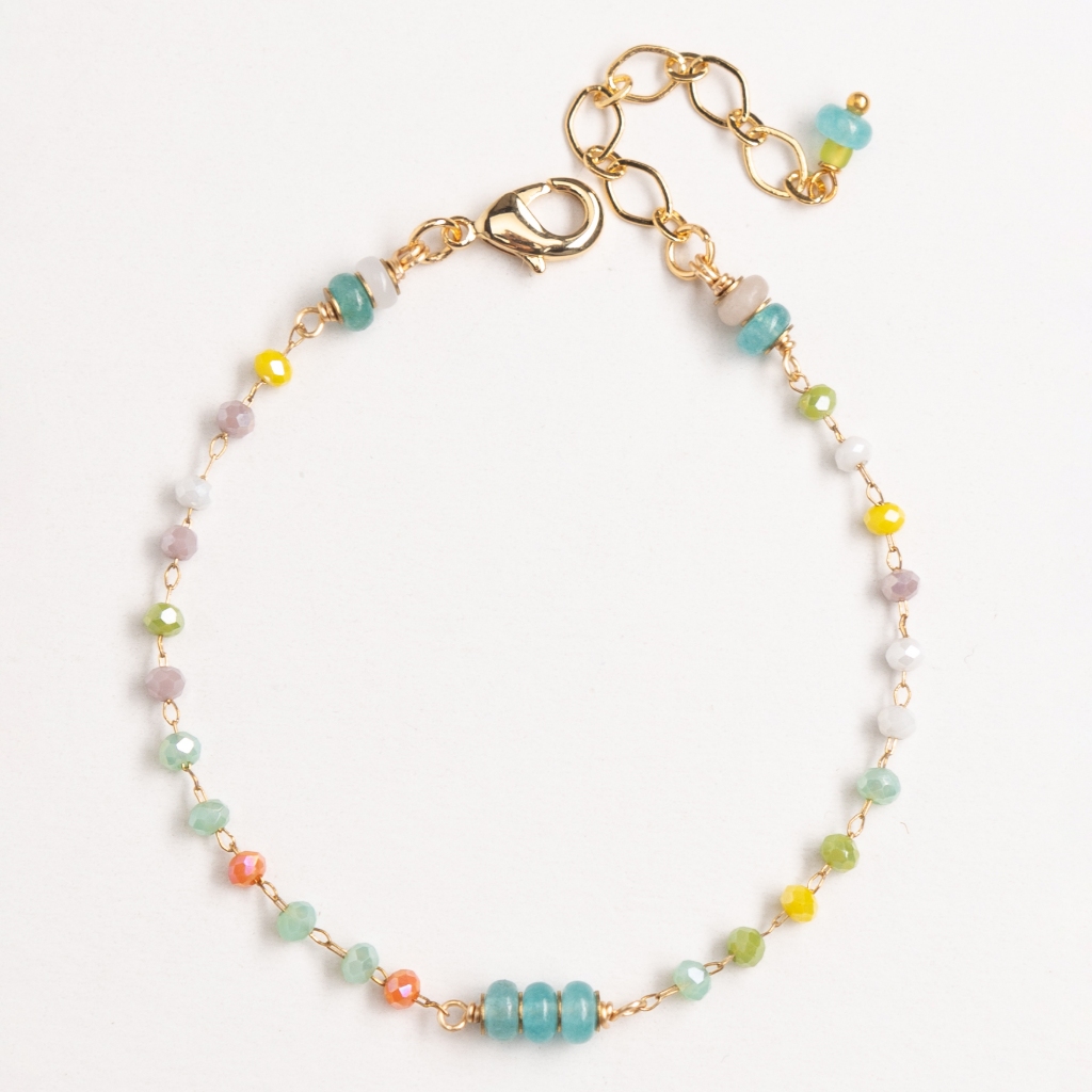 MIX STONE BEADED BRACELET ราคา ถูกที่สุด ดีลบีเคเค แกลเลอรีภาพที่ 2