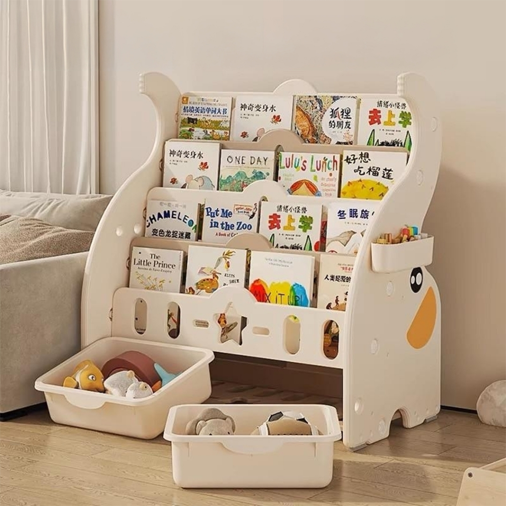 NB-TOYS  พร้อมส่ง   ชั้นใส่หนังสือ วางหนังสือเด็ก ที่วางของมีกล่อง บรรจุได้เยอะมาก มีสองฟังก์ชั่น ราคา ถูกที่สุด ดีลบีเคเค แกลเลอรีภาพที่ 2