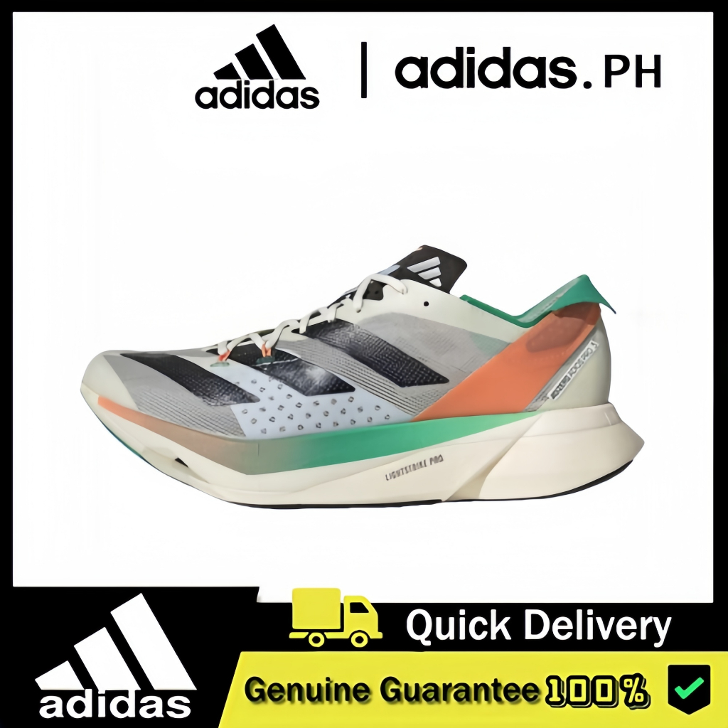 Adidas Pro 3 ป้องกันการลื่นไถลระบายอากาศน้ำหนักเบากีฬาสวมใส่รองเท้าวิ่งมาราธอน