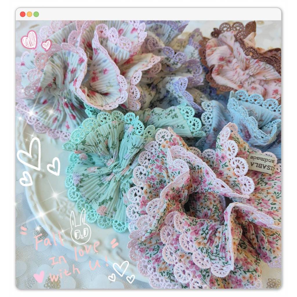 A Dream ยางโดนัทผ้าพีทขอบลูกไม้สีน่ารักยางยืดแข็งแรงเกรดพรีเมี่ยมงานเกาหลี (พร้อมส่ง )