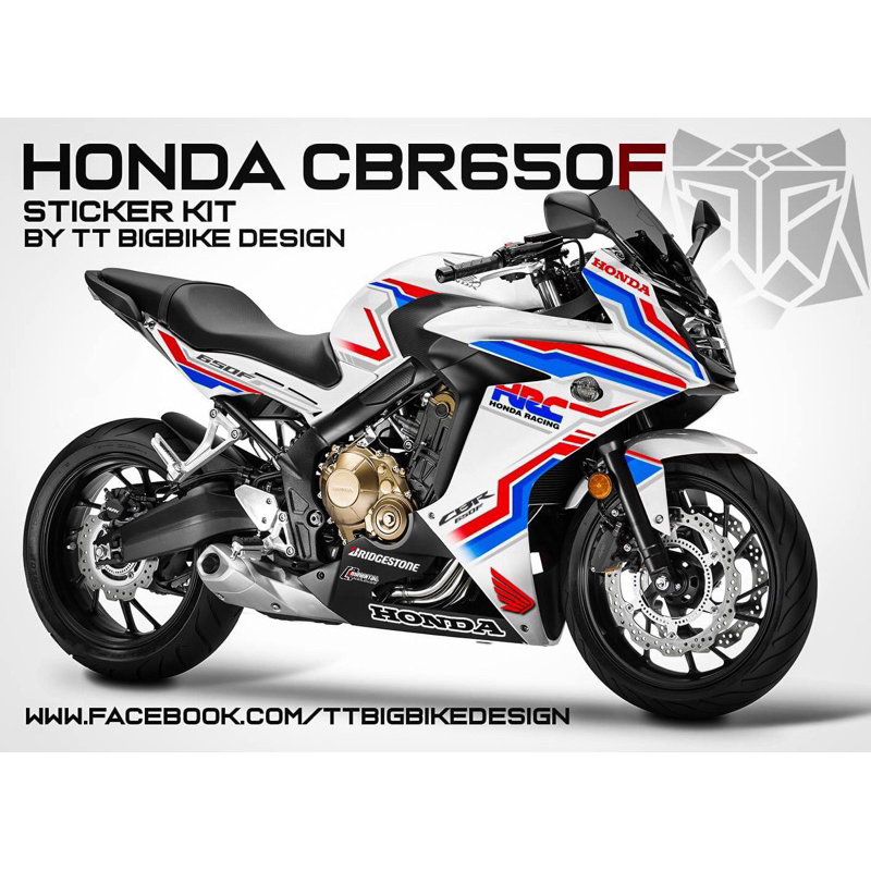 (Mr.AM) ชุดสติ๊กเกอร์ [เกรด Premium] Honda CBR650F (HRC HONDA RACING)