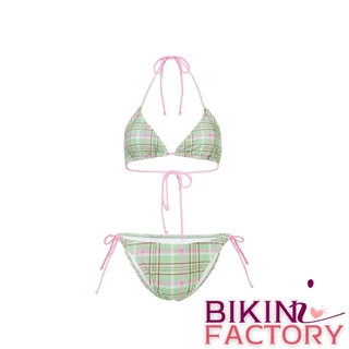 BIKINI FACTORY ชุดว่ายน้ำสองชิ้น บิกินี่ชายหาด บิกินี่ลายน่ารัก 🥰 มีสีสองสี บิกินี่แบบผูก Y212