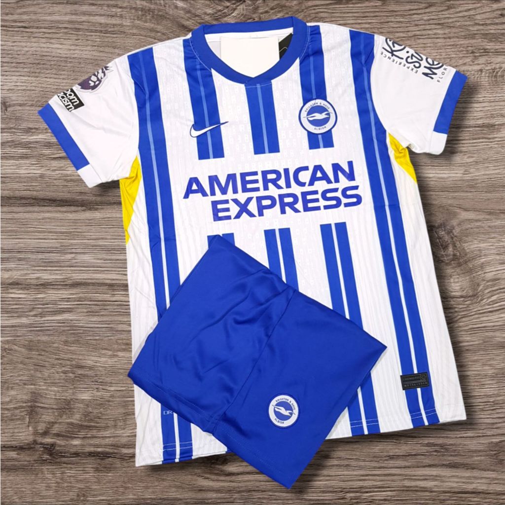 ชุดฟุตบบอล Brighton รุ่นใหม่ลา่าสุด 2024-25 ชุดผู้ใหญ่ ไซส์ M - L - XL (เสื้อ + กางเกง)