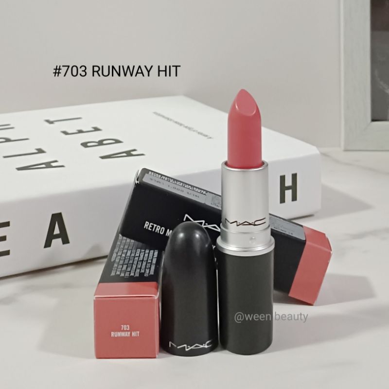 🔥HOT🔥MAC Lipstick สี Runway Hit ขนาด 3 g.ไซส์จริง