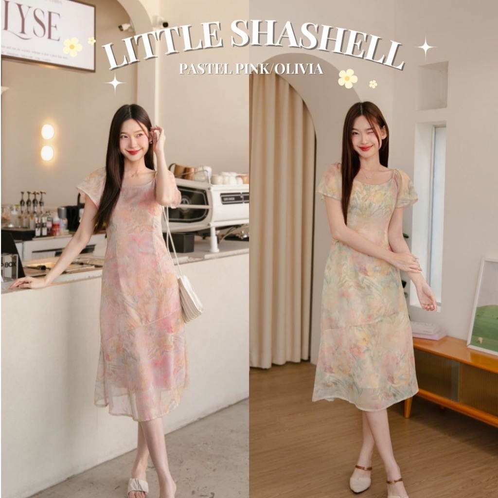 LABELLE รุ่น Little Seashell Dress เดรสยาว ชีฟอง