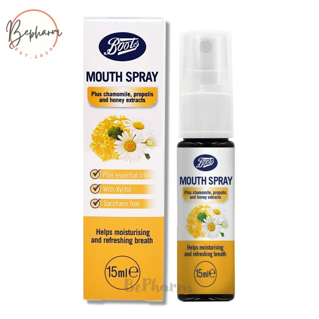 สเปรย์สำหรับช่องปาก Boots Mouth Spray 15 ml บู๊ทส์ เม้าท์ สเปรย์
