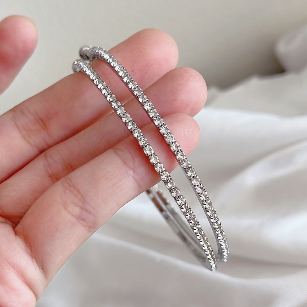 ต่างหูหนีบแบบห่วง 4cm 5cm 6cm 7cm สำหรับคนไม่เจาะหู แป้นสกรู ปรับความแน่นได้ ราคา ถูกที่สุด ดีลบีเคเค แกลเลอรีภาพที่ 5