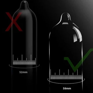 ถุงยาง LARGE SIZE ขนาดใหญ่ XXL ขนาด58มม บางเฉียบ 0.01มม (10ชิ้น/กล่อง)