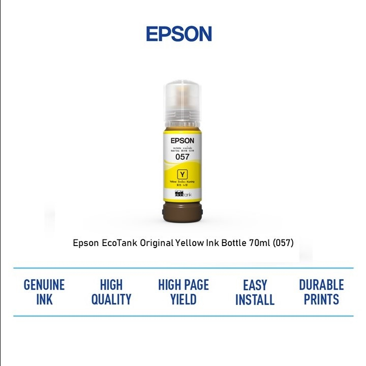 EPSON 057 หมึกเติมแท้เอปสัน 💯% ของแท้ EPSON 057 เหมาะสำหรับใช้ใน T09D100-600 FOR L8050 L18050,สีสดใส ไม่ซีดจางง่าย ราคา