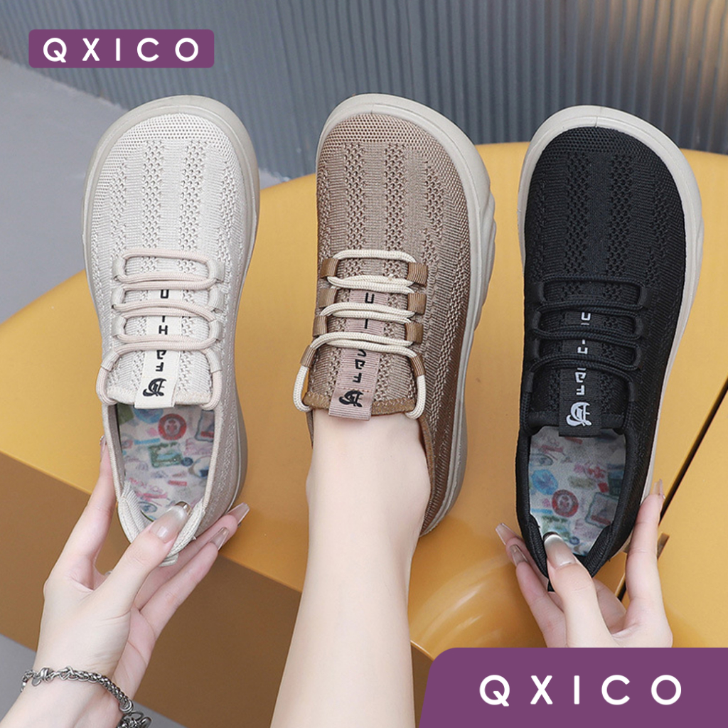 Qxico รุ่น QZ205 ใหม่ล่าสุด รองเท้าผ้าใบแบบสวม สลิปออน