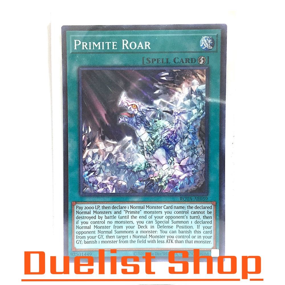 Primite Roar (N) Spell [Quick-Play] ชุด ROTA-AE059 การ์ดยูกิโอ (Yu-Gi-Oh!) OCG Asia ENG