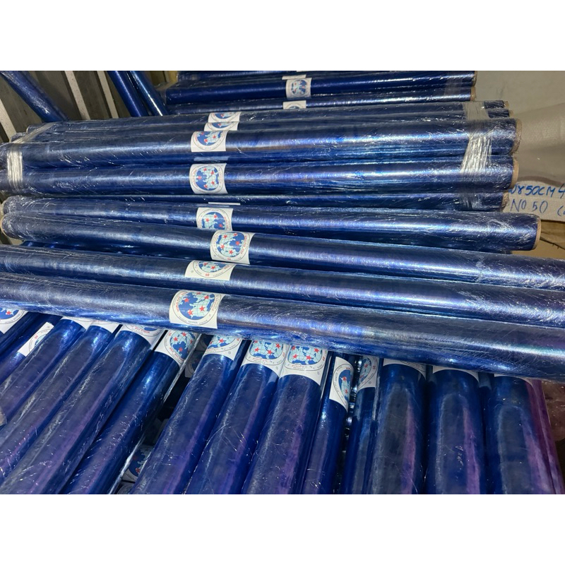 ม้วนพลาสติกPVC พลาสติกห่อของ กว้าง 54" หนา 0.03 มม. ยาว 25 หลา ตราช้าง , ยาว 45 และ 60 หลา ตราลูกโลก