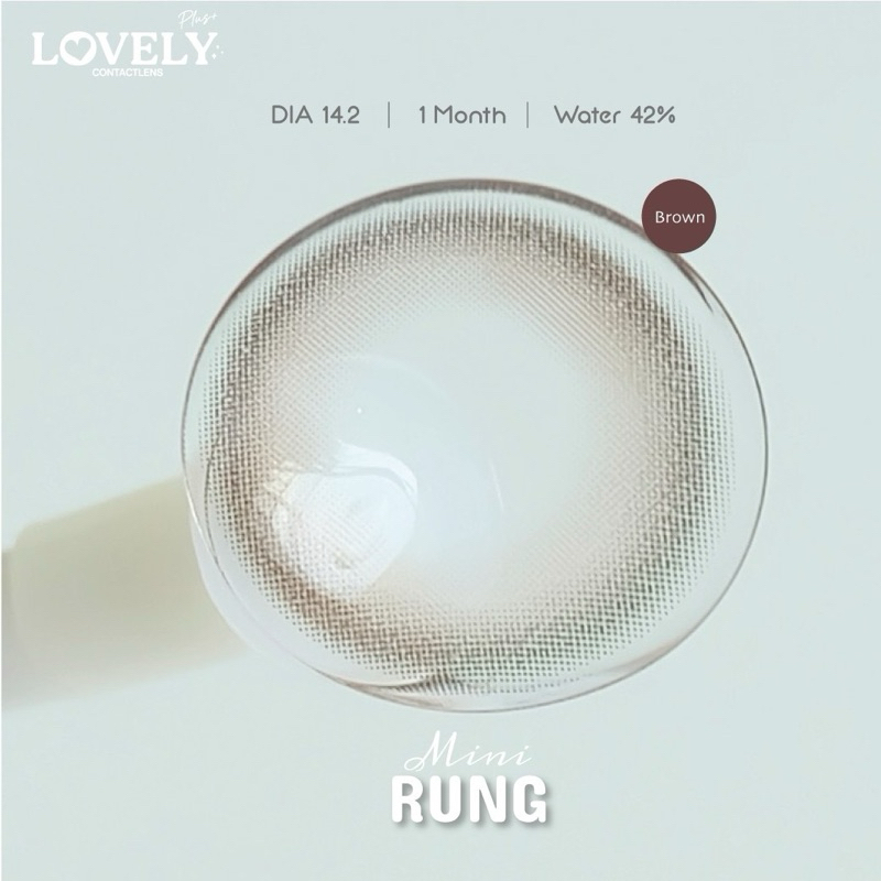 คอนแทคเลนส์ Mini Rung Gray / Brown (Lovely) ขนาดมินิ รูปที่ 3