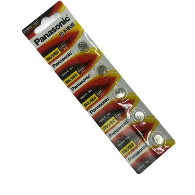 ถ่านPanasonic SR936SW/394 silver 1.55V แพค5ก้อน ของแท้(แบ่งจำหน่าย)