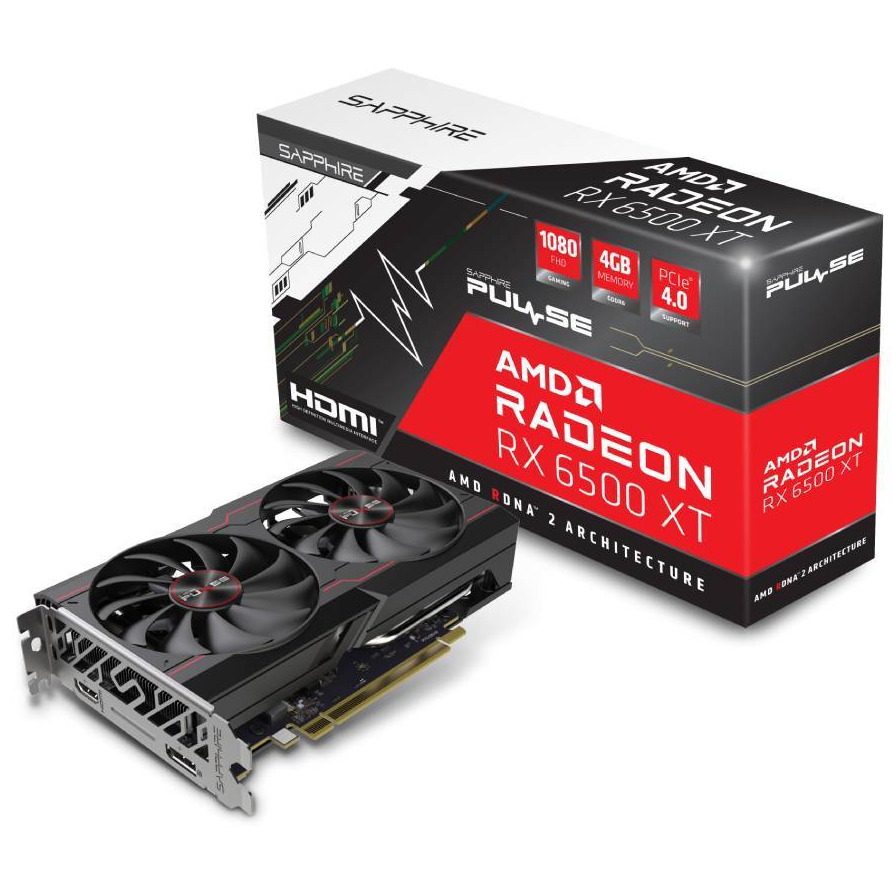 SAPPHIRE PULSE AMD RX6500 XT GAMING OC 4GB GDDR6