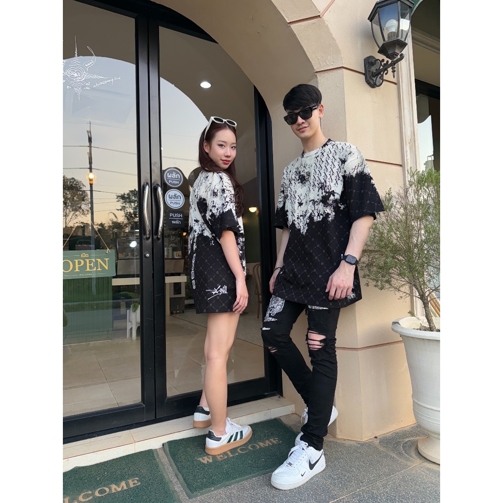 XOM306 เสื้อยืดสกรีนดิชาร์ทเต็มตัว เสื้อคอกลม เสื้อยืด