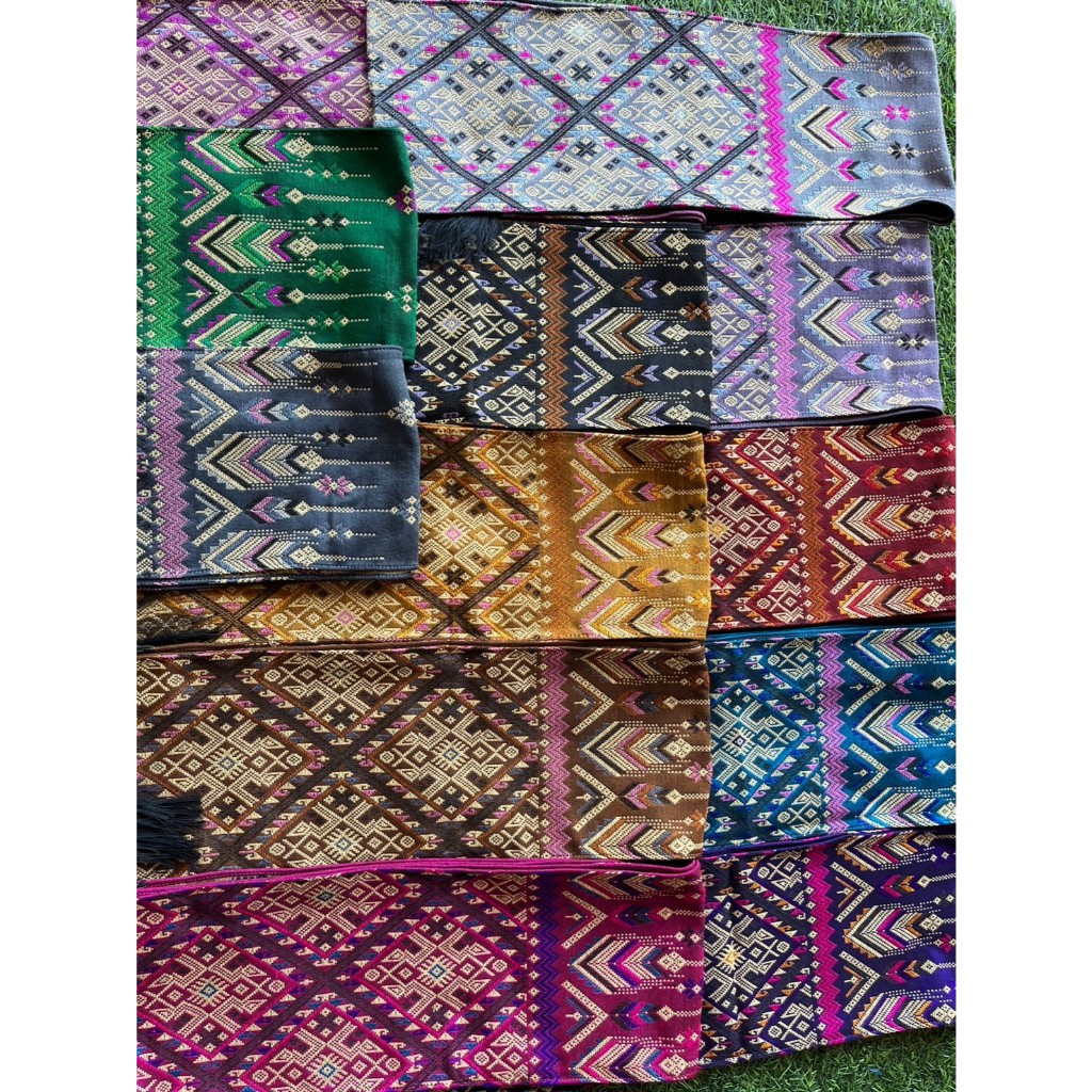 สไบแพรวาภูไท สไบแพรวาเนื้อผ้าฝ้าย หน้าแคบ ยาว2เมตร เข้าใหม่ - รูปที่ 7