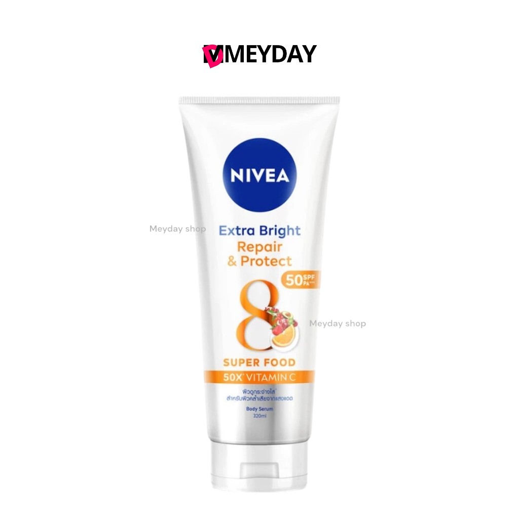 NIVEA Extra Bright Repair & Protect Spf50 Pa+++ Body Serum นีเวีย เอ็กซ์ตร้า ไบรท์ รีแพร์ แอนด์ โพรเทค 320 ml