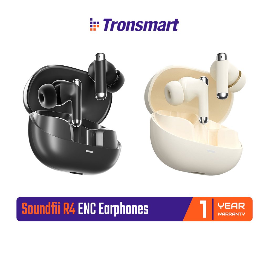 Tronsmart Sounfii R4 Dual-Mic ENC Earphones หูฟังบลูทูธ 5.3 เคสชาร์จ ไมค์มีระบบ ENC ตัดเสียงรบกวน