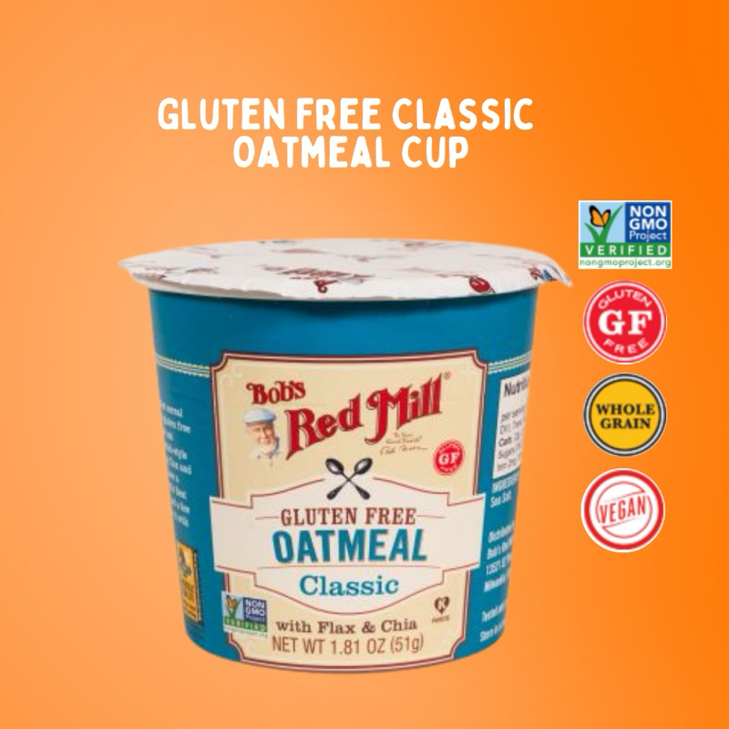 Bob's Red Mill Organic Gluten Free Classic Oatmeal Cup | ถ้วยข้าวโอ๊ตคลาสสิกออร์แกนิคปราศจากกลูเตน  | Sunshine Market