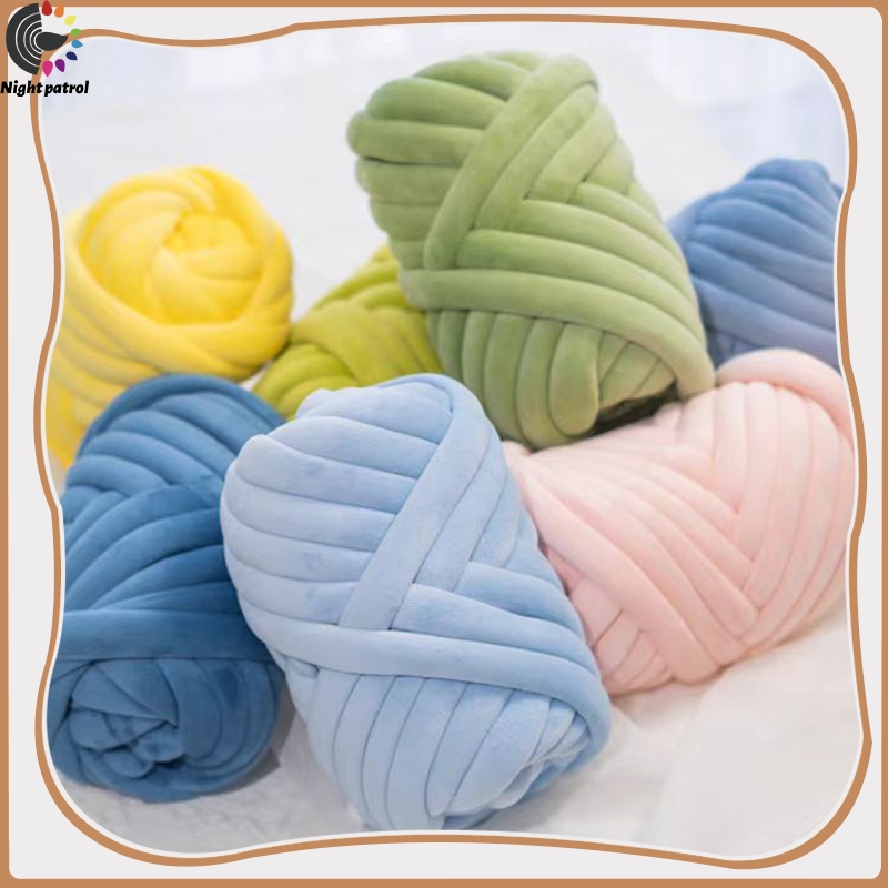 ไหมพรมเส้นใหญ่ 500g 2.5CM DIY เส้นจีน ไหมพรมเส้นใหญ่ สำหรับการถักกระเป๋า ผ้าห่ม ขนาด
