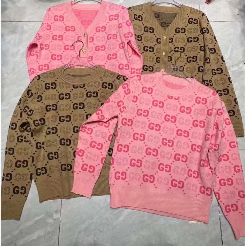 GN พร้อมส่ง เสื้อไหมพรมแขนยาวรุ่นใหม่งานทอลายแบรนด์ทั้งตัวสวยดูดีผ้าเนื้อดีเกรดคุณภาพใส่สบายยืดหยุ่นได้เยอะ