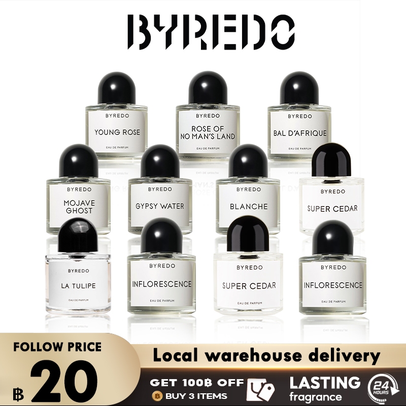 【 จัดส่งที่รวดเร็ว】Byredo Mojave Ghost/Blanche/Young Rose/Rose Of No Man's Land/Bal d'Afrique&Gypsy Water 2ml/5ml/10ml