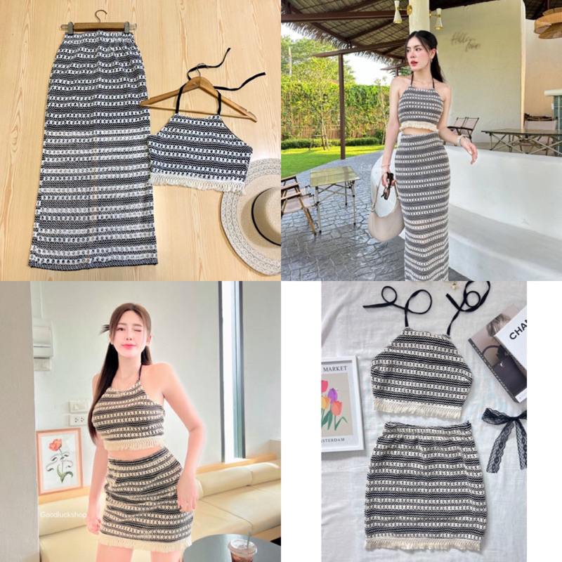 LILY เซ็ต 2 ชิ้น[เดรส,เสื้อ+กระโปรง] ชุดเที่ยว ชุดใส่ไปเที่ยว ทะเล ภูเขา ทุ่งดอกไม้ งานสวยคุณภาพสุดๆค่า