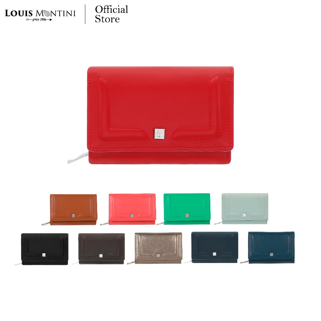 Louis Montini (The Peach) กระเป๋าสตางค์ผู้หญิง กระเป๋าสตางค์ค์ใบสั้น Women's wallet WL26