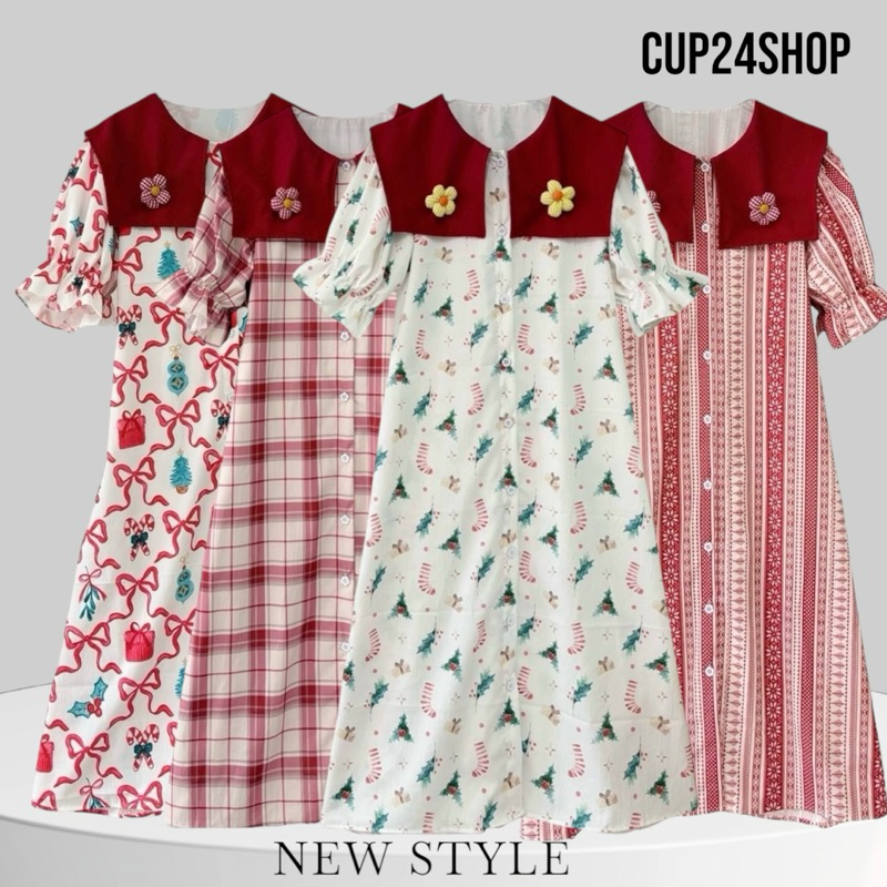 NEW Dress เดรสลำลอง ดีเทลสวยงาม ใส่ได้ทุกโอกาส ผ้าใส่สบาย ไม่อึดอัด สินค้าสต็อคพร้อมส่ง