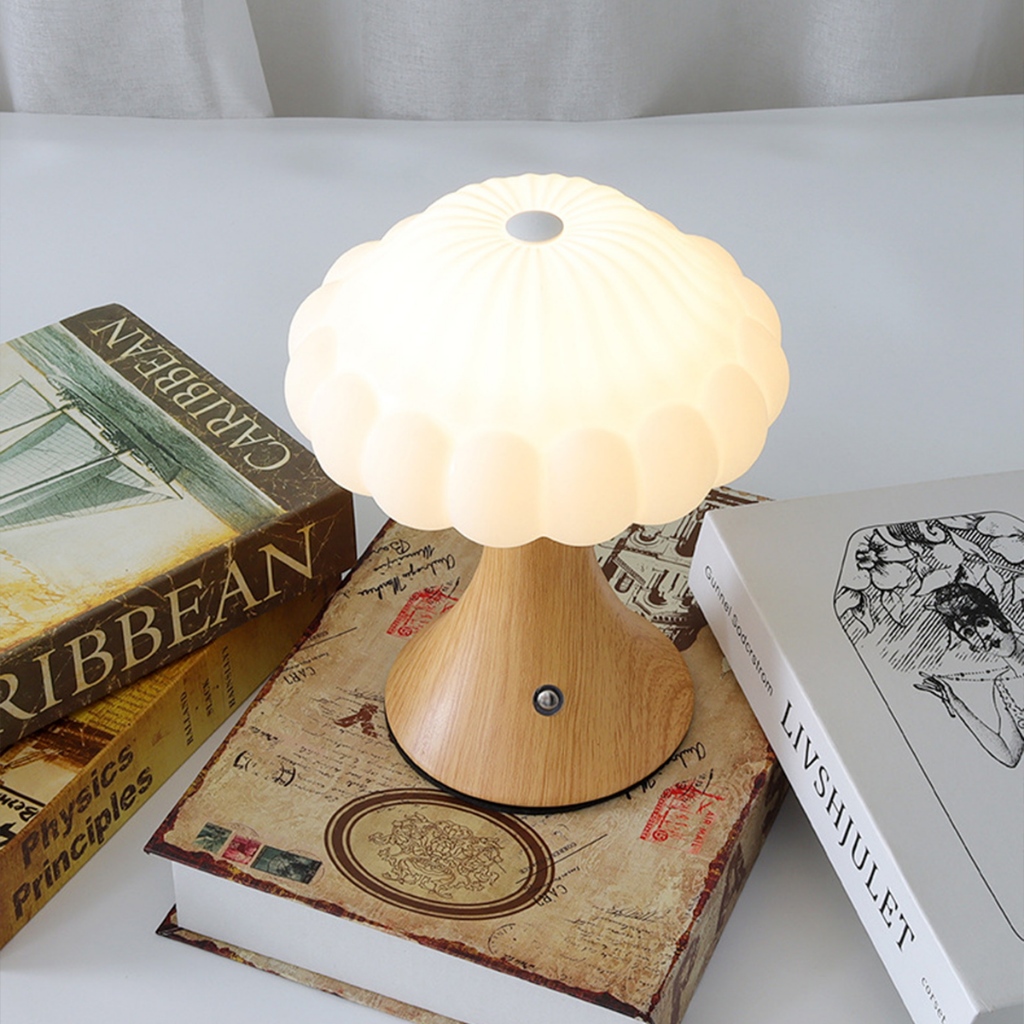 [Home] โคมไฟตั้งโต๊ะ LED โคมไฟก้อนเฆม สไตล์Ins Gentle healing ห้องนอน&ร้านอาหาร อ่านหนังสือ USB เซนเซอร์มือ เปิด-ปิด
