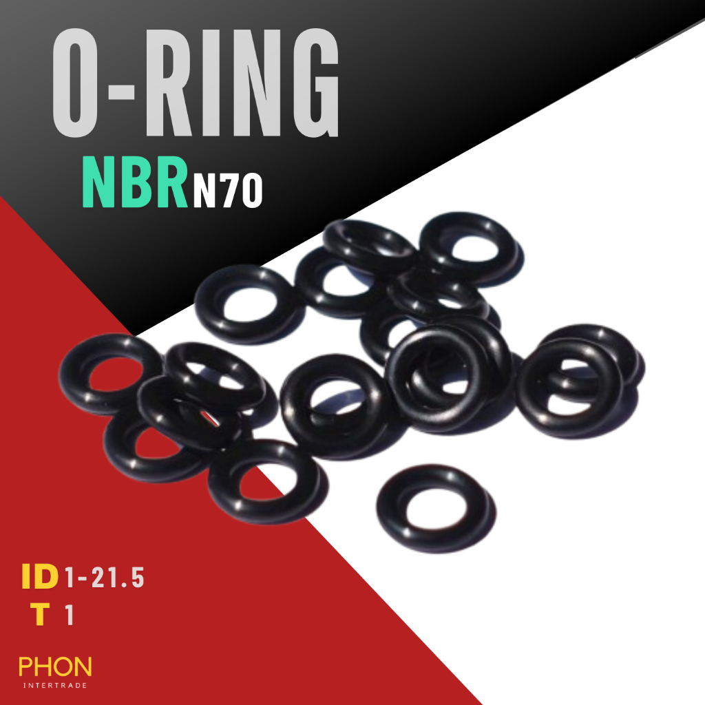 โอริง O-Ring วงใน ID 1 - 21.5 mm ความหนา 1 มิล ยางโอริง NBR 70 เลือกขนาดได้ ยี่ห้อ GAPI นำเข้าจากอิตาลี ของแท้ 100%