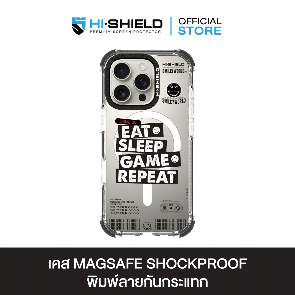 HI-SHIELD Magsafe Shockproof Case รุ่น Smileyworld Smiley055 [iPhone17/iPhone16/iPhone15/iPhone14] - เคสแม่เหล็ก