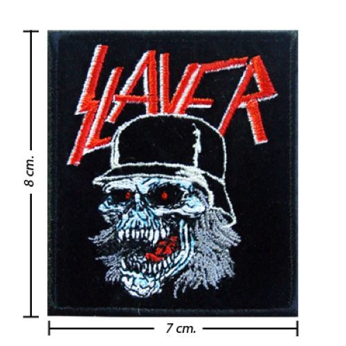Slayer ตัวรีดติดเสื้อ อาร์มปัก สเลเยอร์ Iron on Patch อาร์มรีดติดเสื้อ อาร์มโลโก้วงดนตรี