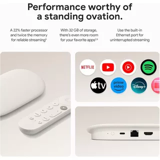 Google TV Streamer 4K - Fast Streaming Entertainment on Your TV with Voice Search Remote