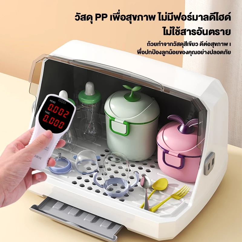 JUYBOS ที่วางแก้ว ที่คว่ำจาน ที่คว่ำจานทรงโค้งมน (มีฝาปิด) กล่องเก็บจาน กันฝุ่นละออง กันแมลง พลาสติก thumbnail 5
