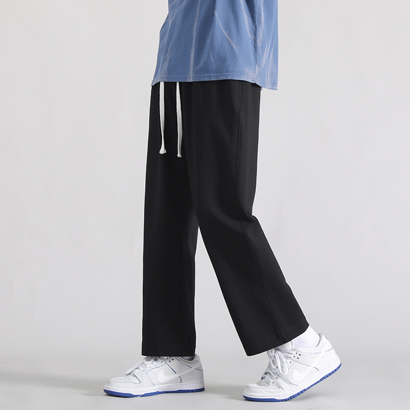 【พร้อมส่ง】กางเกงขายาวผู้ชาย เวลาว่าง กางเกงวอร์ม สีดำและสีเทา สรุปง่ายๆง่ายๆ  การออกกำลังกายที่เหมาะสม