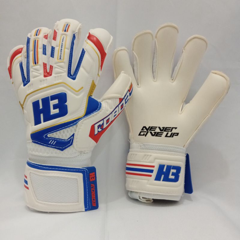 H3 SPORT (เอชทรี สปอร์ต) ถุงมือผู้รักษา H3 รุ่น ROBO GEN 3 Goal Keeper Glove ถุงมือโกล มีฟิงเกอร์เซฟ ขนาดไซส์ 5 - 11