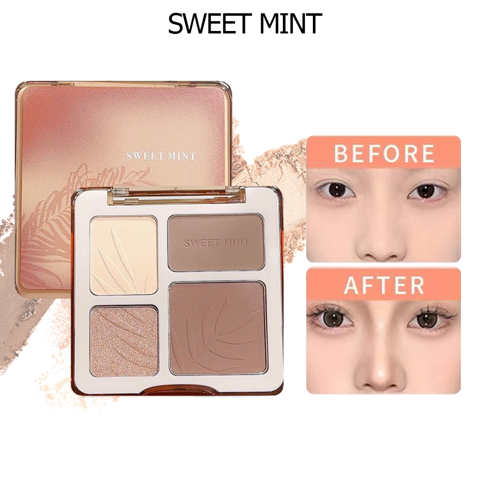 Sweet mint พาเลทไฮไลท์และคอนทัวร์  Highlight & Contour 12g พาเลทคอนทัวร์（ร้านไทยแลนด์）