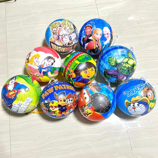 บอลยาง ลายการ์ตูน ดิสนีย์ PVC ขนาด 9 นิ้ว มีตาข่าย (ไม่สูบลมส่ง ไม่มีเข็มแถม) Ball ลูกบอลชายหาด ฟุตบอลเด็ก