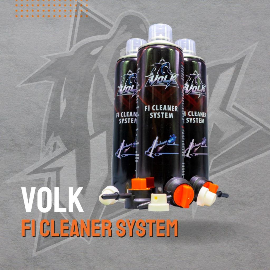 (3 กระป๋อง) Volk FI Cleaner System สเปร์ยทำความสะอาดหัวฉีด เซนเซอร์ แผงวงจร รถยนต์และ มอเตอร์ไซต์