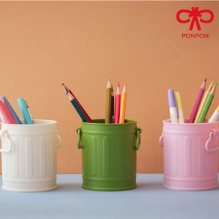 PONPON ถังใส่อุปกรณ์เครื่องเขียนตกแต่งโต๊ะทำงาน ช่วยประหยัดพ…