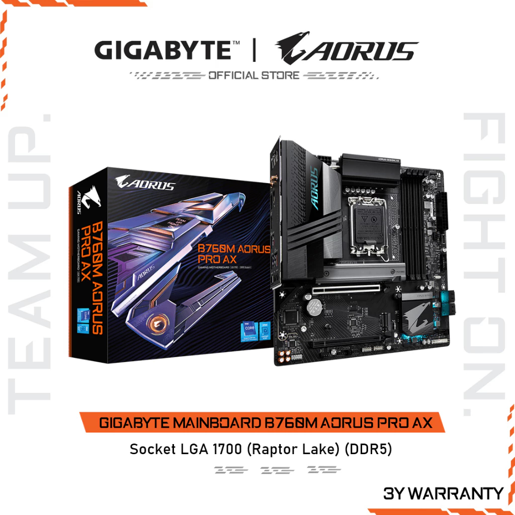 GIGABYTE MAINBOARD B760M AORUS PRO AX เมนบอร์ด B760M AORUS PRO AX-REV1.1