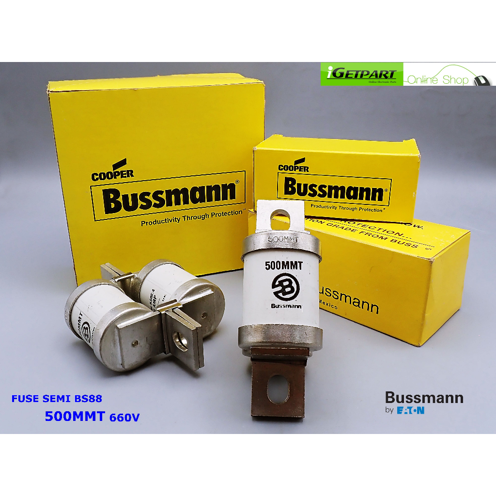 Bussmann ฟิวส์ Semiconductor BS88 500MMT Industrial HRC Fuse 500A 660V