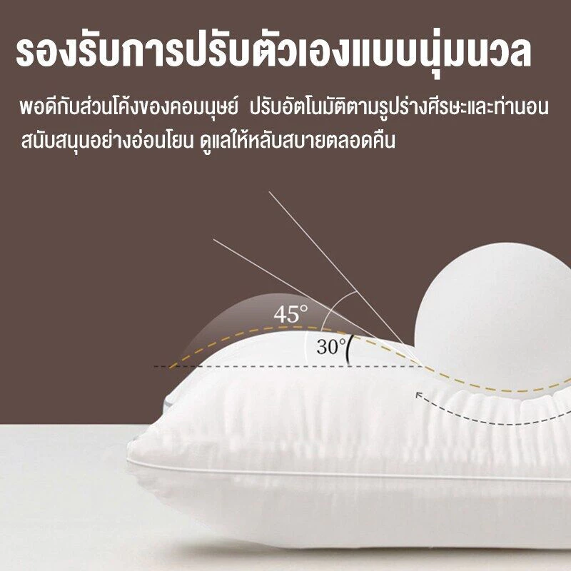 หมอนหนุน หมอนโรงแรม 5 ดาว มี3ระดับ หมอนสูงหมอนต่ำ เส้นใยสังเคราะห์โพลีเอสเตอร์100% นุ่มสบาย ไม่ปวดคอ thumbnail 5