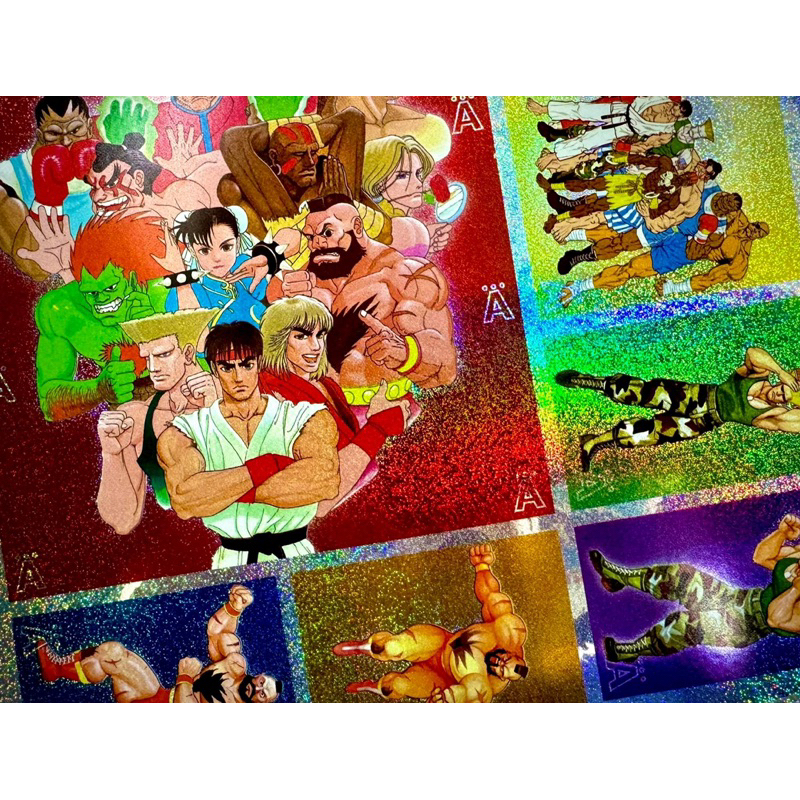 Animaterun สติ๊กเกอร์สะสม STREET FIGHTER II ใบเลเซอร์ No.001-100