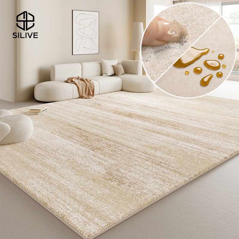 Silive Shop พรมปูพื้น ผ้าแคชเมียร์เทียม พรมมินิมอล กันน้ำ  rug นุ่ม #GA-C